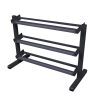 Rubber Hex 5-50lbs Dumbbell Set w/ Rack - Image 2